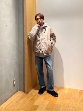 「Barbour（バブアー）のアイテム（ナイロンジャケット）」を使った、UR_SkmK.さん（メンズ・167cm）の冬コーディネート