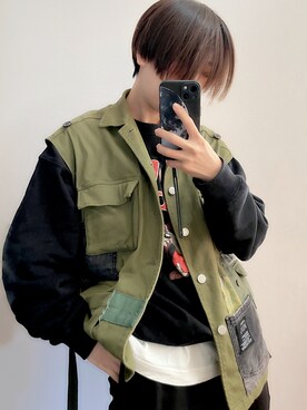 「Re:make（リメイク）のアイテム」を使った、t u k iさん（レディース・157cm）の春コーディネート