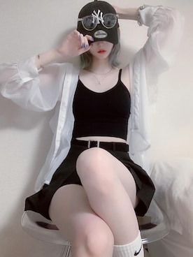 「シースルートップス」｜kozueさん（レディース・164cm）の夏コーディネート