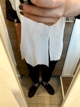 「BLACK COMME des GARCONS（ブラックコムデギャルソン）のアイテム（パンツ）」を使った、yukiさん（メンズ・170cm）の夏コーディネート