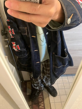 「アイテム（カバーオール）」を使った、yukiさん（メンズ・170cm）の秋コーディネート