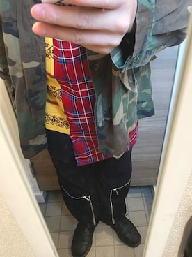 「COMME des GARCONS HOMME PLUS（コムデギャルソンオムプリュス）のアイテム（Tシャツ/カットソー）」を使った、yukiさん（メンズ・170cm）の秋コーディネート