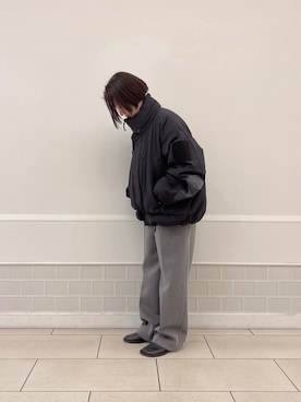 「アイテム（ダウンジャケット/コート）」を使った、mayu.tさん（レディース・155cm）の秋コーディネート