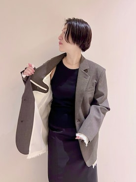 「アイテム（タンクトップ）」を使った、mayu.tさん（レディース・155cm）の秋コーディネート
