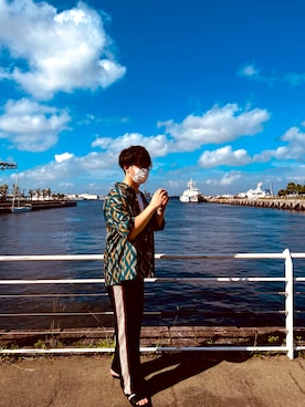 「横浜」｜たかろっとさん（メンズ・178cm）の夏コーディネート