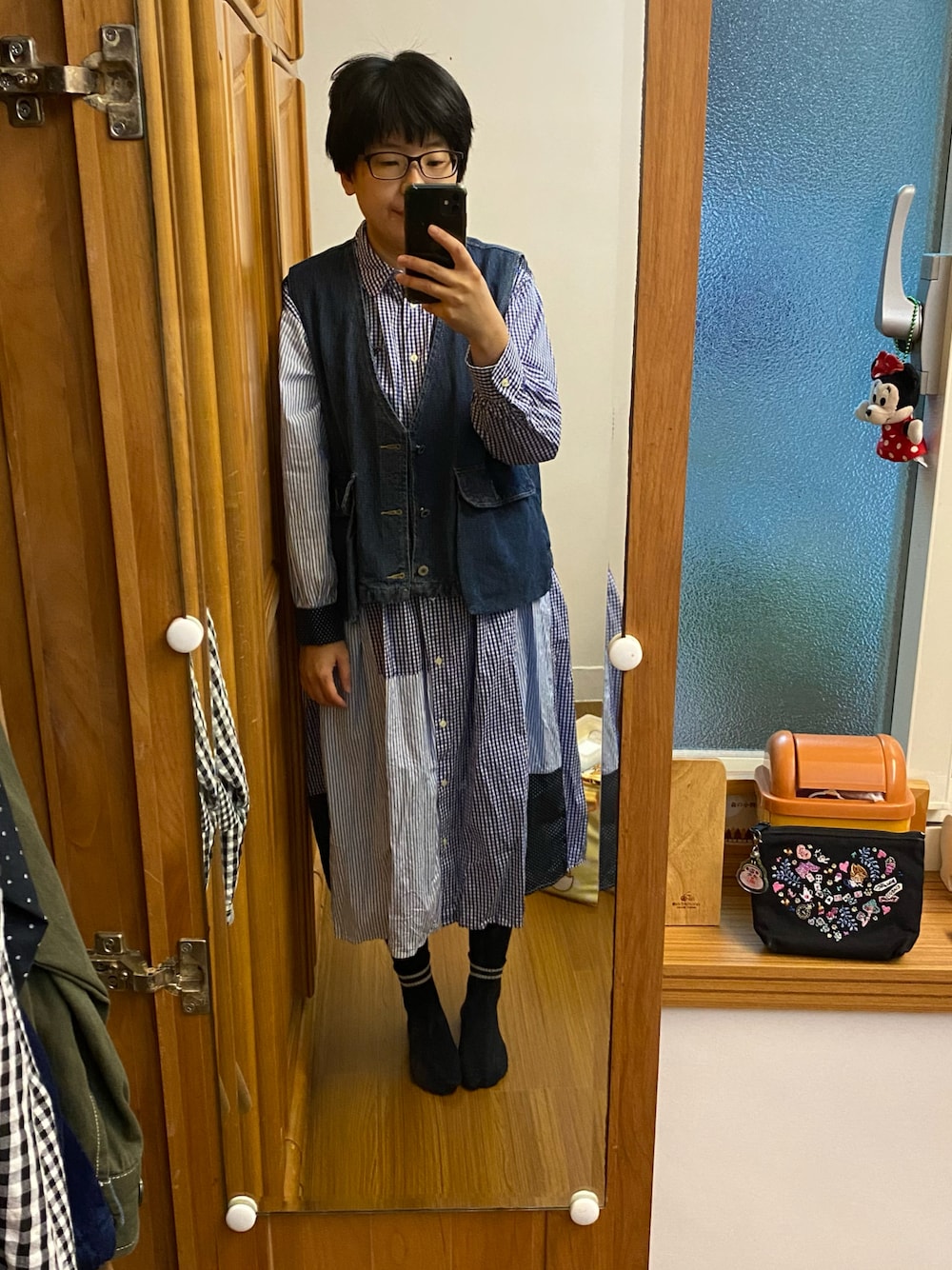 「仕事コーデ」｜「QUEEN SHOPのアイテム（その他、ブルー系）」を使った、annさん（レディース・161cm）の冬コーディネートの1枚目の写真