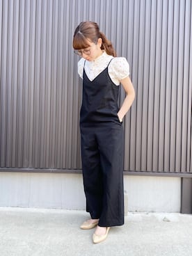 「フレンチカジュアル」｜「アイテム（バレエシューズ）」を使った、ななさん（レディース・155cm）の春コーディネート