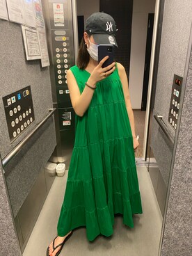 「Rodeo Crowns（ロデオクラウンズ）のアイテム（ワンピース/ドレス）」を使った、aaa.さん（レディース・157cm）の夏コーディネート