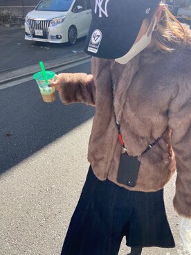 「RAY CASSIN（レイカズン）のアイテム（ブルゾン）」を使った、aaa.さん（レディース・157cm）の冬コーディネート