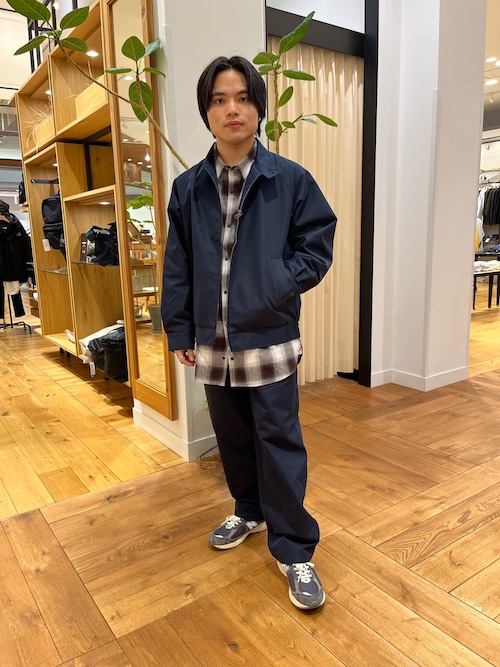 オンブレチェックロングスリーブシャツ