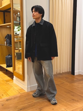 「アイテム（カバーオール）」を使った、katsukiさん（メンズ・168cm）の冬コーディネート