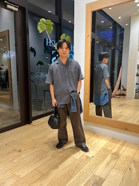「アイテム（ボストンバッグ）」を使った、katsukiさん（メンズ・168cm）の夏コーディネート