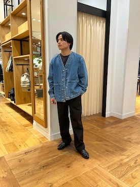「アイテム（デニムジャケット）」を使った、katsukiさん（メンズ・168cm）の秋コーディネート