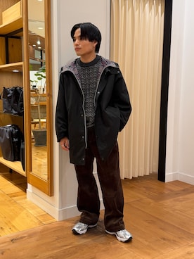 「アイテム（ニット/セーター）」を使った、katsukiさん（メンズ・168cm）の秋コーディネート