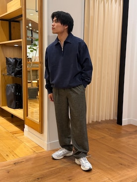 「アイテム（スウェット）」を使った、katsukiさん（メンズ・168cm）の秋コーディネート