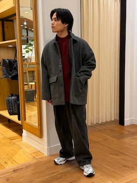 「アイテム（カバーオール）」を使った、katsukiさん（メンズ・168cm）の冬コーディネート