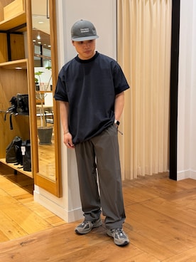 「URBAN RESEARCH DOORS（アーバンリサーチドアーズ）の『吸水速乾/接触冷感/イージーケア』クイックドライ ドロストショートスリーブTシャツ（Tシャツ/カットソー、ブルー系）」を使った、katsukiさん（メンズ・168cm）の春コーディネート