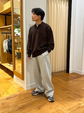 「アイテム（ポロシャツ）」を使った、katsukiさん（メンズ・168cm）の秋コーディネート