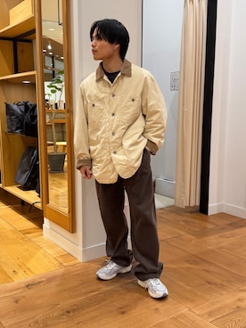 「アイテム（カバーオール）」を使った、katsukiさん（メンズ・168cm）の秋コーディネート