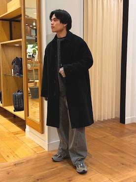 「アイテム（手袋）」を使った、katsukiさん（メンズ・168cm）の冬コーディネート