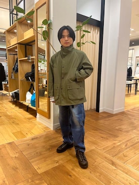 「Barbour（バブアー）のアイテム（その他アウター）」を使った、katsukiさん（メンズ・168cm）の冬コーディネート