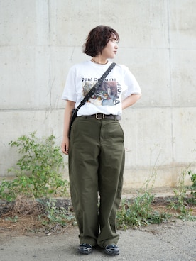 「 hellam（へラム）のアイテム」を使った、harukaさん（レディース・157cm）の秋コーディネート