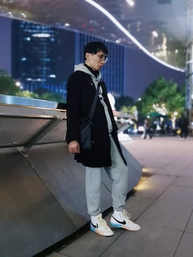 「Lee（リー）のアイテム（その他アウター）」を使った、Davidさん（メンズ・178cm）の冬コーディネート