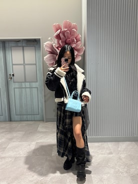 「アイテム（ムートンコート）」を使った、すずかさん（レディース・151cm・20代）の秋コーディネート