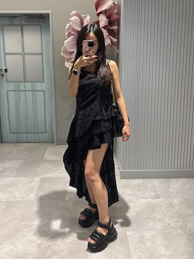 「GRL（グレイル）のアイテム（ワンピース/ドレス）」を使った、すずかさん（レディース・151cm）の夏コーディネート