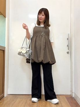 「アイテム（チャーム）」を使った、だいわさん（レディース・156cm）の春コーディネート