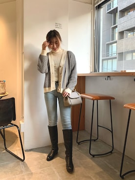 「ブーツイン」｜otowa mikaさん（レディース・161cm・20代）の冬コーディネート
