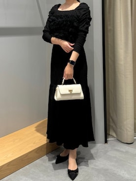 「RANDA（ランダ）のアイテム（バレエシューズ）」を使った、mocoさん（レディース・158cm）の秋コーディネート