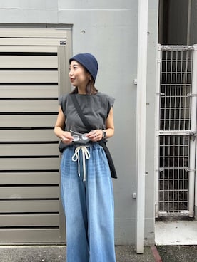 「ITTI（イッチ）のアイテム」を使った、SAKI.さん（レディース・160cm）の夏コーディネート