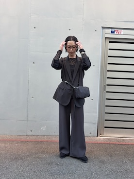 「アイテム（テーラードジャケット）」を使った、スズキダさん（レディース・161cm）の秋コーディネート