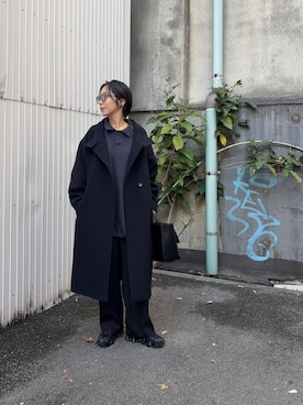 「アイテム（ポロシャツ）」を使った、スズキダさん（レディース・161cm）の秋コーディネート