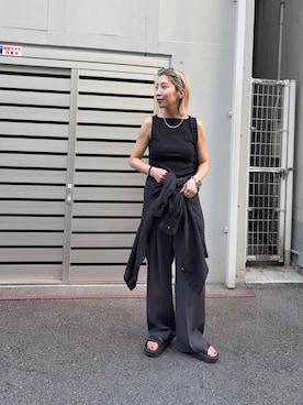 「RODE SKO（ロデスコ）のアイテム」を使った、スズキダさん（レディース・160cm）の夏コーディネート