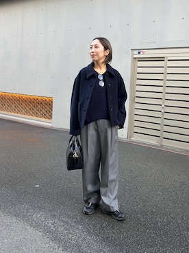 「nicholson&nicholson（ニコルソンアンドニコルソン）のアイテム」を使った、スズキダさん（レディース・160cm）の冬コーディネート