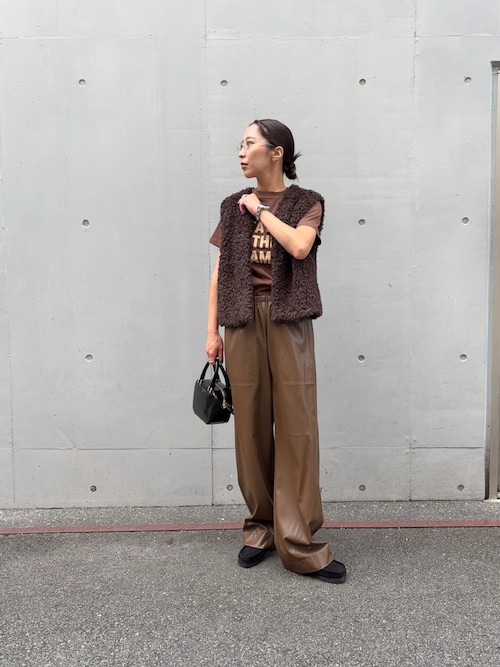 ☆今期完売☆ECOPELファーフードジレ アーバンリサーチ ロッソ ROSSO