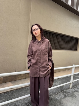 「URBAN RESEARCH（アーバンリサーチ）のスエードライクルーズシャツ（シャツ/ブラウス）」を使った、スズキダさん（レディース・161cm）の夏コーディネート