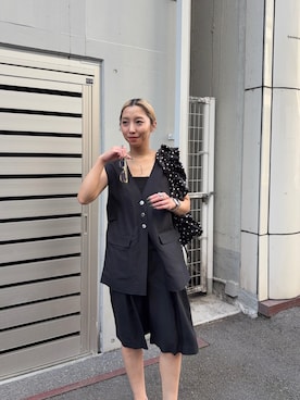 「URBAN RESEARCH（アーバンリサーチ）のOperaSPORT　SHIRLEY BAG（ショルダーバッグ、ブラック系）」を使った、スズキダさん（レディース・160cm）の春コーディネート
