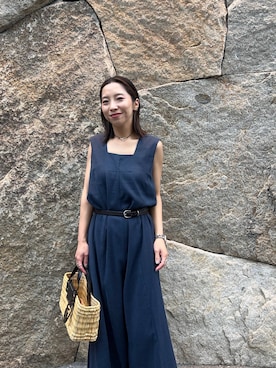 「URBANRESEARCH」｜「アイテム（サロペット/オーバーオール）」を使った、SAKI.さん（レディース・160cm）の夏コーディネート