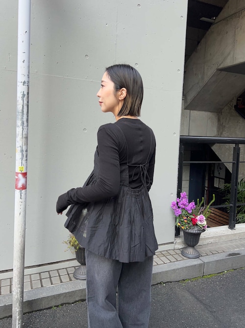 ダメージワイドデニムパンツ