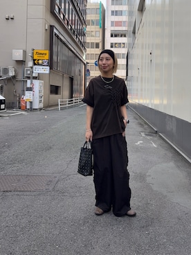「LAATO（ラート）のアイテム」を使った、スズキダさん（レディース・160cm）の夏コーディネート