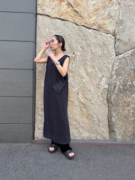 「アイテム（ポーチ）」を使った、SAKIさん（レディース・161cm）の秋コーディネート
