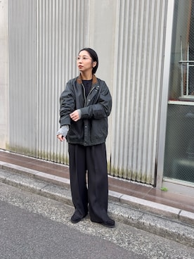 「アイテム（スウェット）」を使った、スズキダさん（レディース・161cm・30代）の冬コーディネート