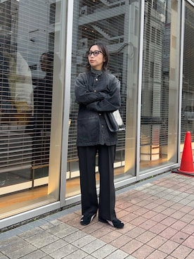 「アイテム（カバーオール）」を使った、スズキダさん（レディース・160cm）の冬コーディネート