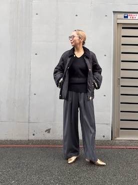 「URBAN RESEARCH（アーバンリサーチ）のアイテム（ニット/セーター）」を使った、スズキダさん（レディース・160cm）の秋コーディネート