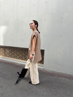 「ワントーンスタイル」｜スズキダさん（レディース・161cm）の夏コーディネート