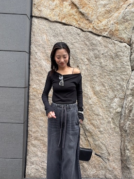 「アイテム（キーホルダー）」を使った、SUZUKIDAさん（レディース・161cm）の夏コーディネート