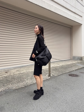 「アイテム（ブーツ）」を使った、スズキダさん（レディース・161cm）の秋コーディネート